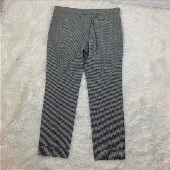 NWOT Prada Check Print Gabardine Wool Trouser Black and White Designer Women 10 - Picture 13 of 15